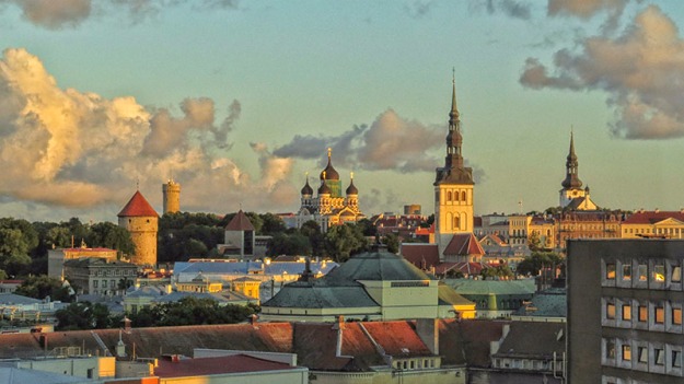 Tallinn Skyline at 4-45 am